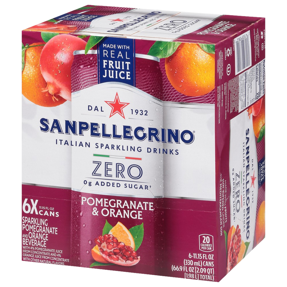 Zero Grams Added Sugar - Pomegranate & Orange (6 Pack)