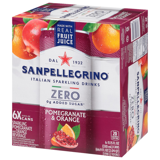 Zero Grams Added Sugar - Pomegranate & Orange (6 Pack)