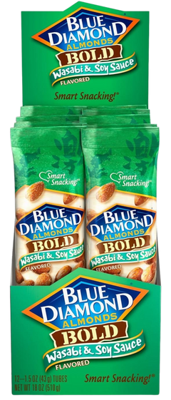 Bold Wasabi and Soy Sauce Almonds (12 Pack)