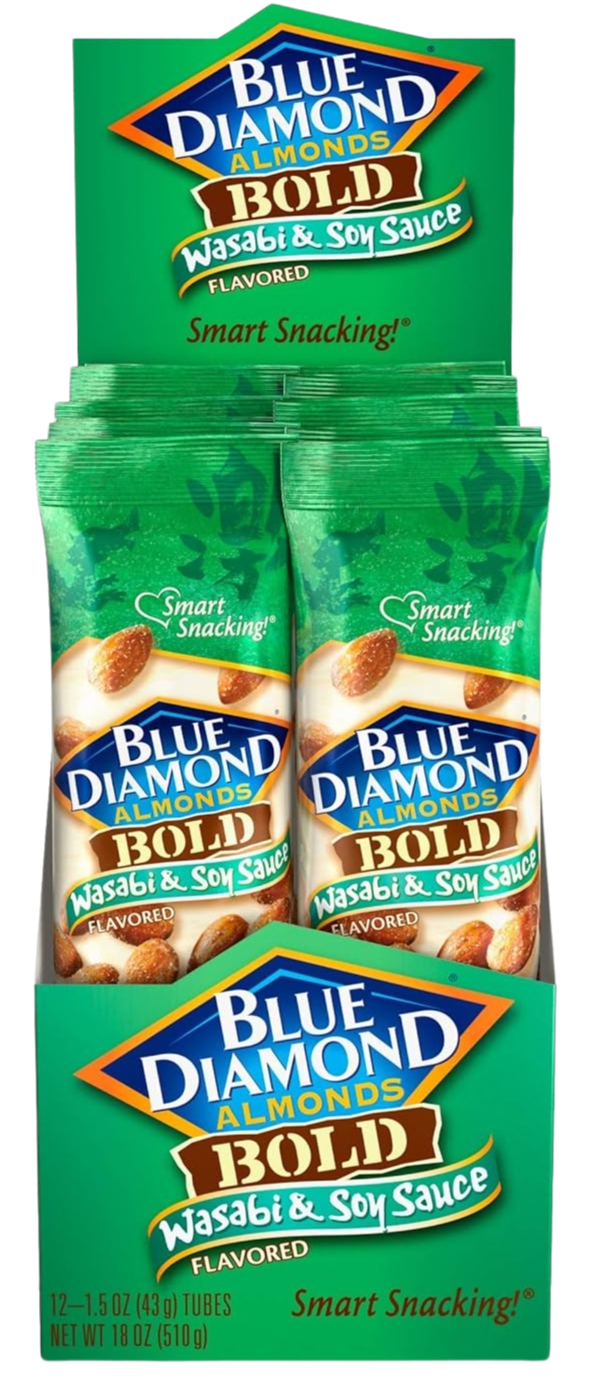 Bold Wasabi and Soy Sauce Almonds (12 Pack)