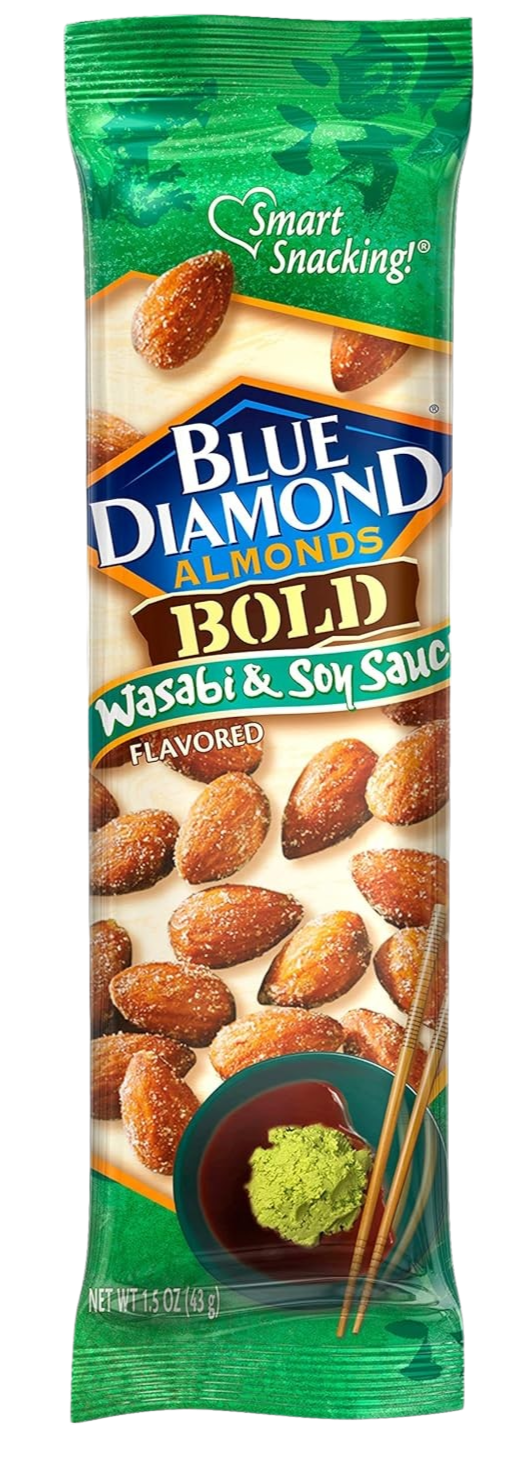 Bold Wasabi and Soy Sauce Almonds (12 Pack)