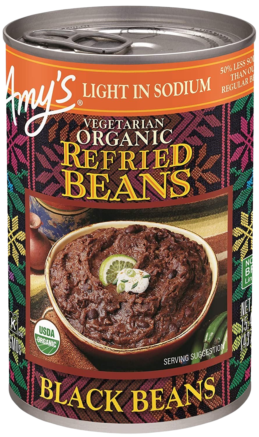 Organic Light in Sodium Black Refried Beans