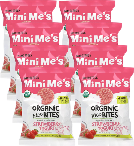Mini Me's Organic Rice Bites - Strawberry Yogurt (8 Pack)