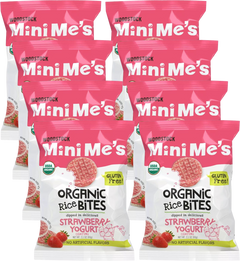 Mini Me's Organic Rice Bites - Strawberry Yogurt (8 Pack)