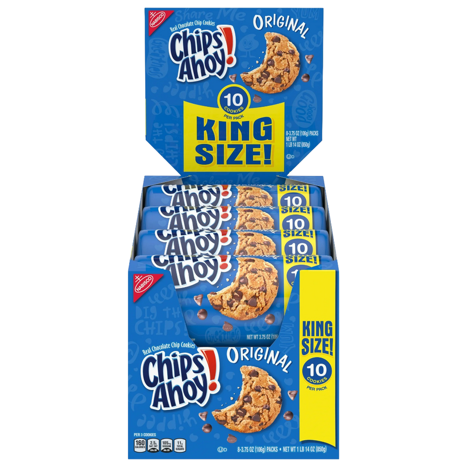 Original Chocolate Chip Cookies - King Size (8 Pack)