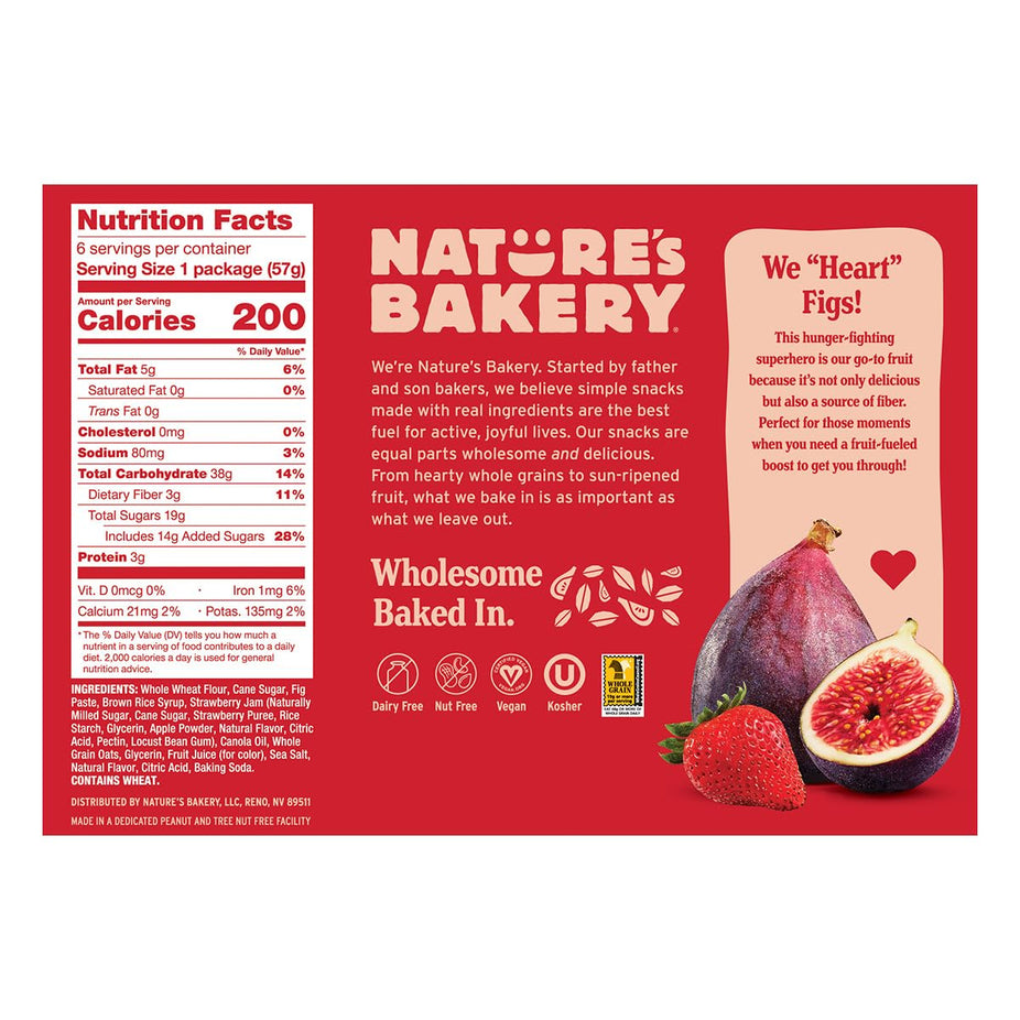 Strawberry Whole Wheat Fig Bars (6 CT)