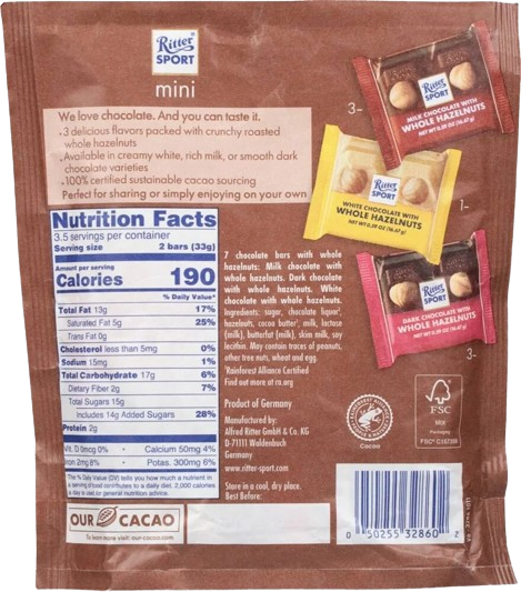 Mini Chocolate Hazelnut Bars - Variety Bag (7 CT)