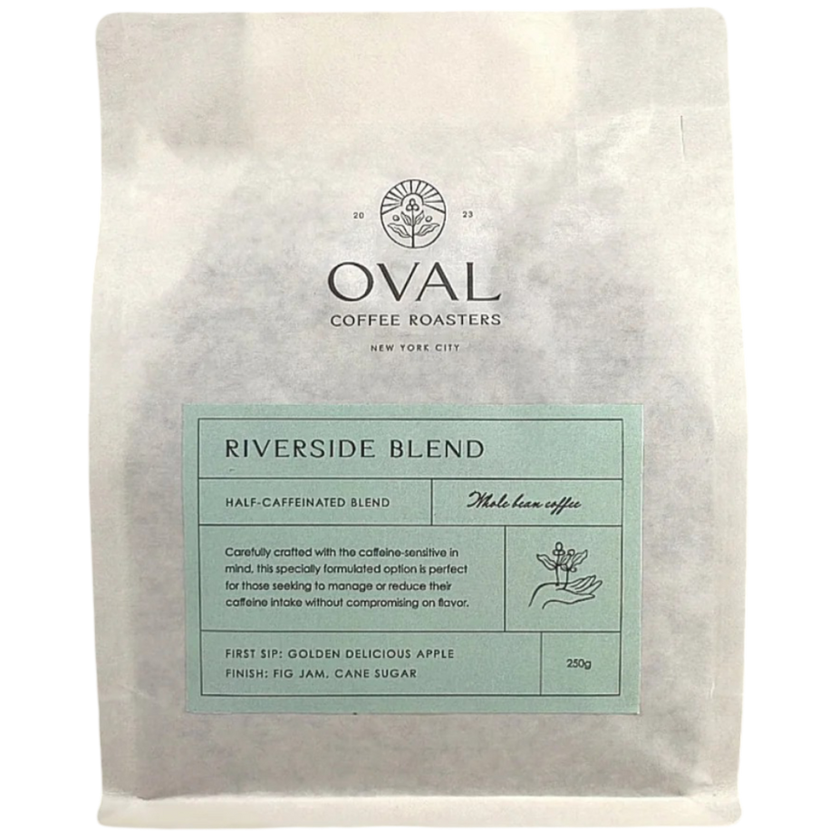 Riverside Blend Half-Caff Light Roast Whole Bean Coffee
