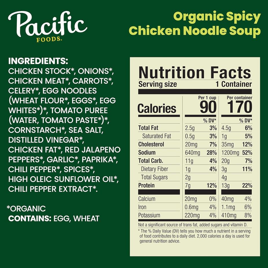 Organic Spicy Chicken Noodle Soup