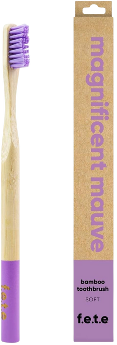 Magnificent Mauve Purple Soft Bamboo Toothbrush