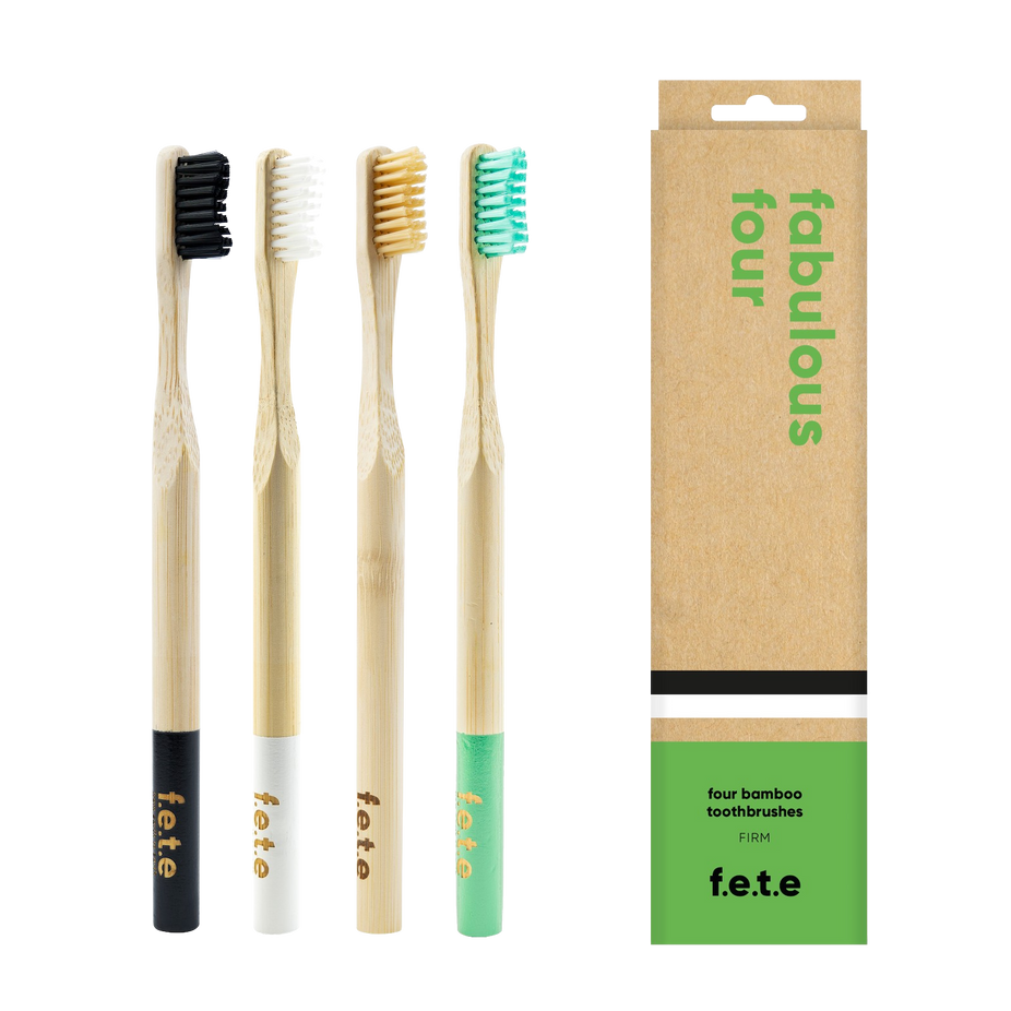 Fabulous Four Firm Bamboo Toothbrush (4 CT)