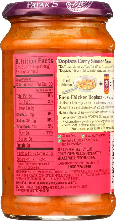 Dopiaza Cooking Sauce