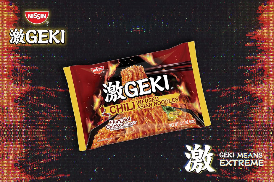 Geki Fiery Hot Chicken Asian Noodles (12 Pack)