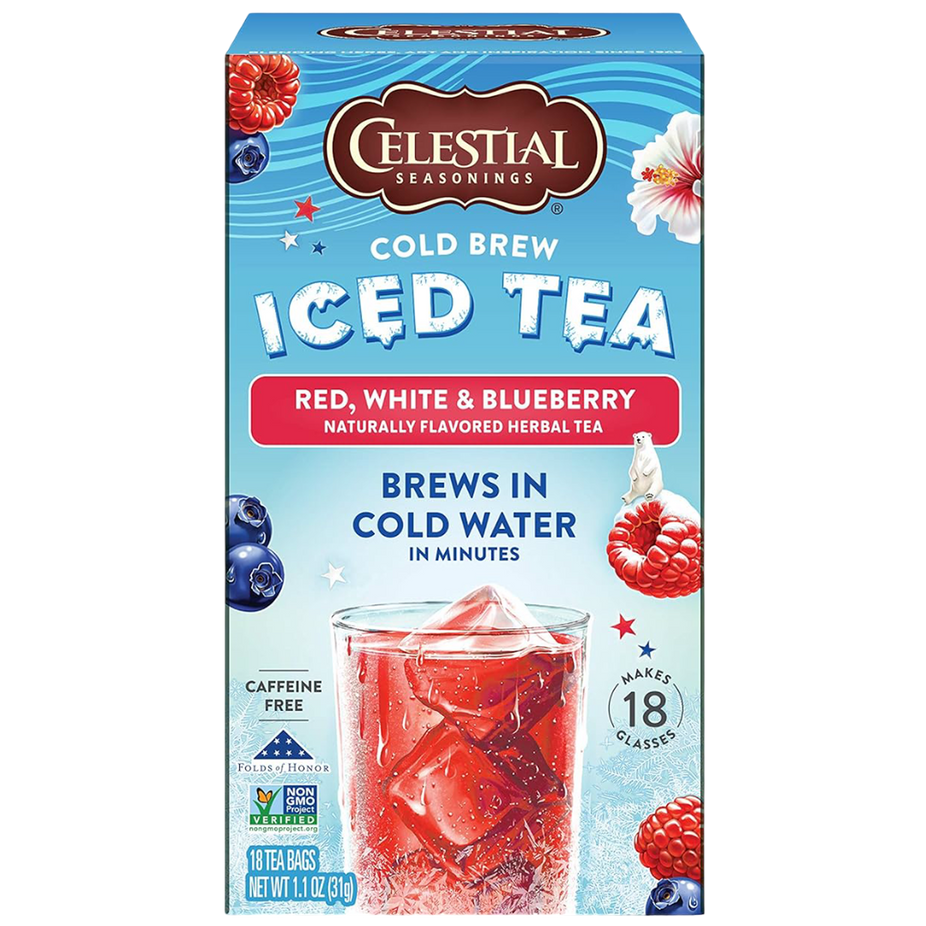 Cold Brew Iced Tea - Red, White, And Blueberry