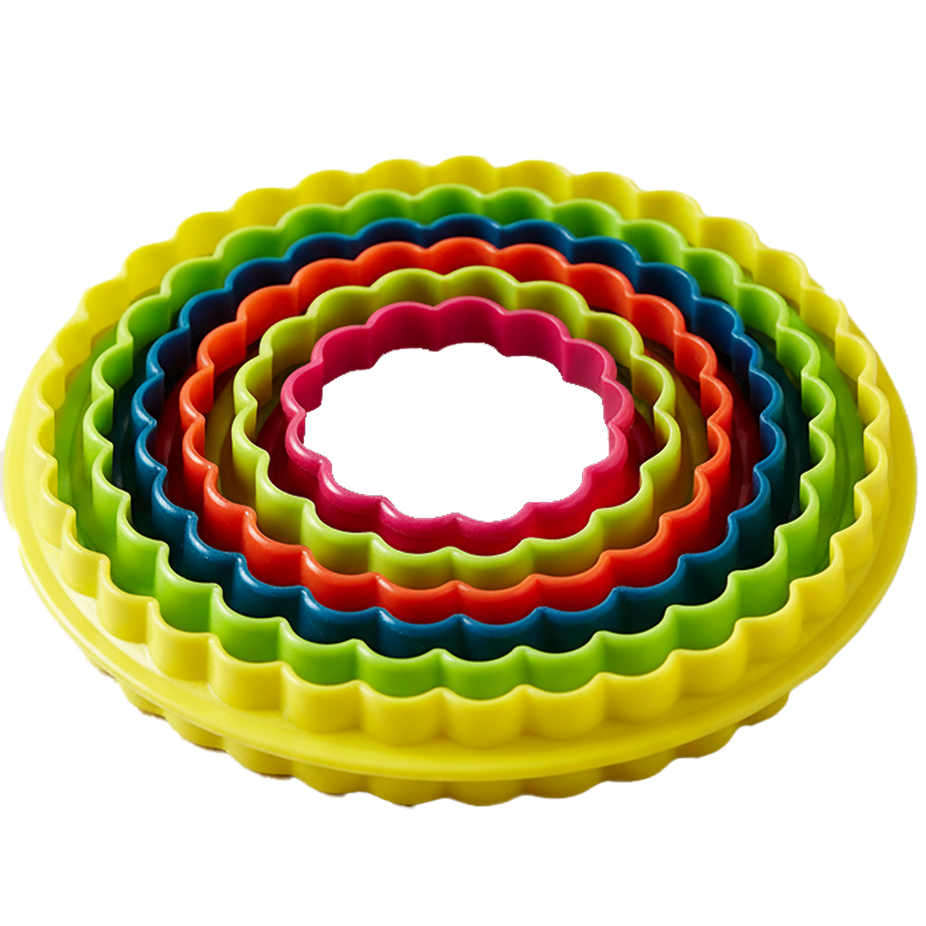 Circular Cookie Cutter Set - Assorted Colors (6 Piece)