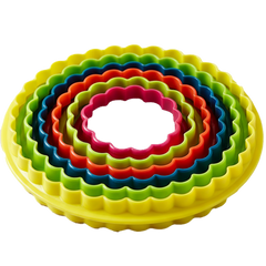 Circular Cookie Cutter Set - Assorted Colors (6 Piece)