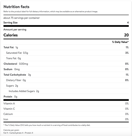 Nutrition Information - Sweet Toppings Chocolate Sprinkles