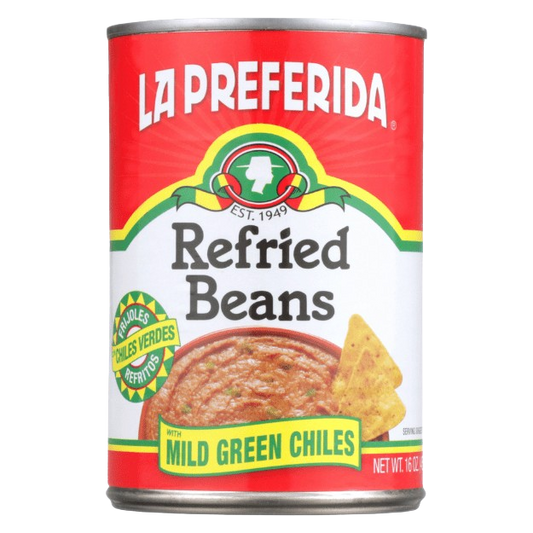 Refried Beans with Mild Green Chiles