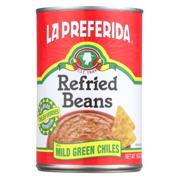 Refried Beans with Mild Green Chiles