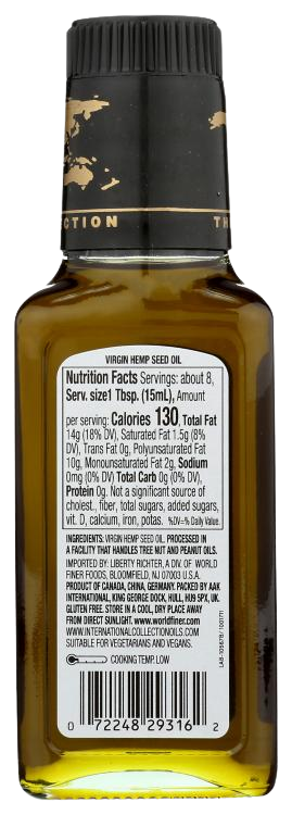 Nutrition Information - Hemp Oil