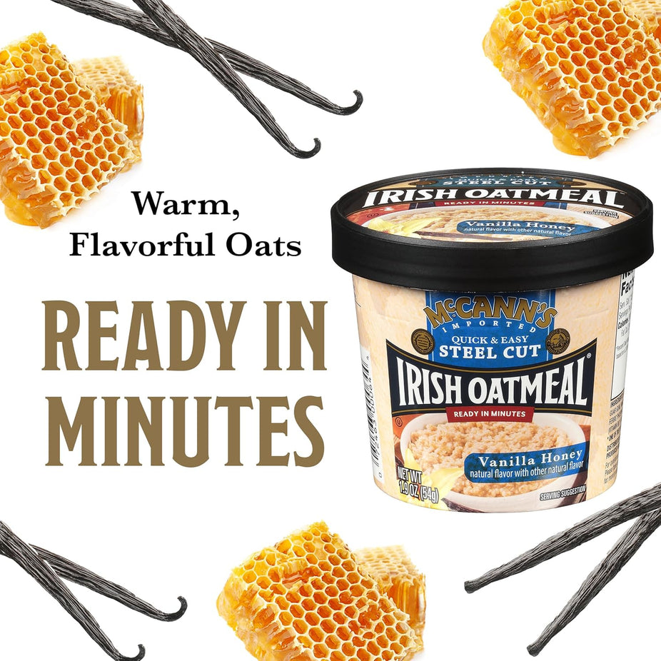 Instant Oatmeal Cup - Vanilla Honey (12 Pack)