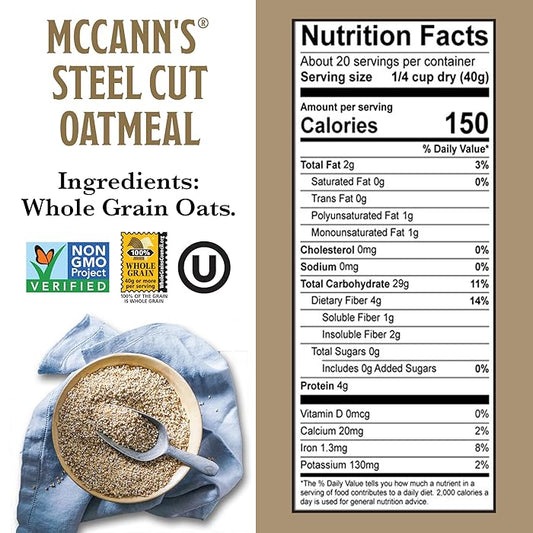 Steel Cut Irish Oatmeal Pouch