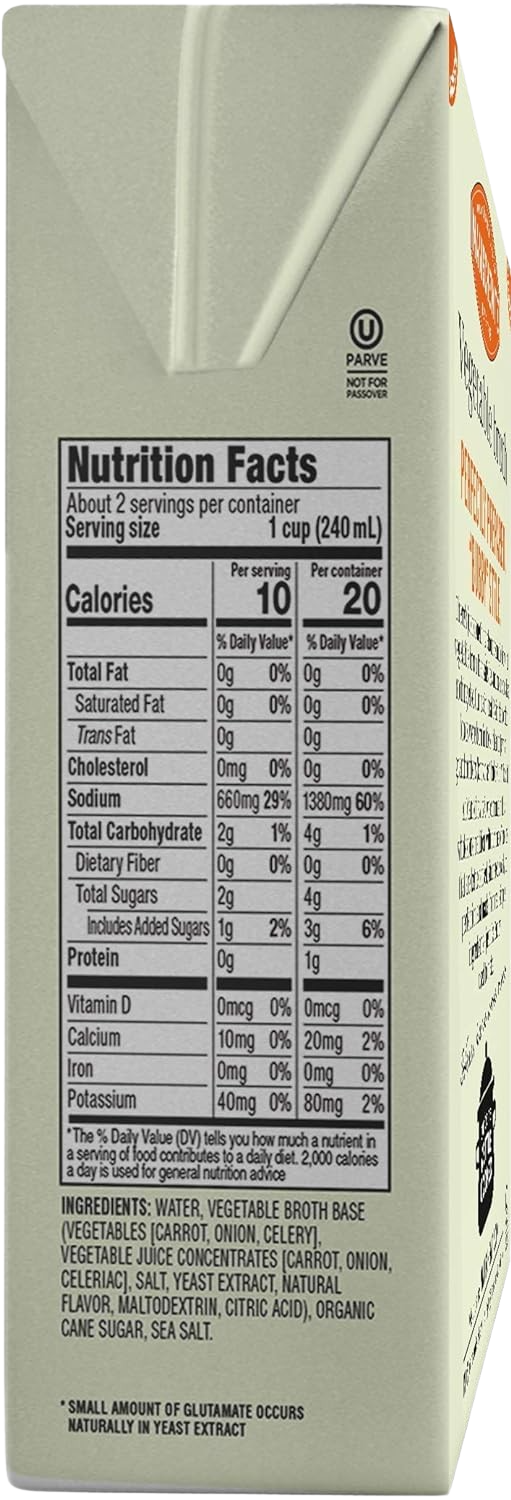 Nutrition Information - Vegetable Broth