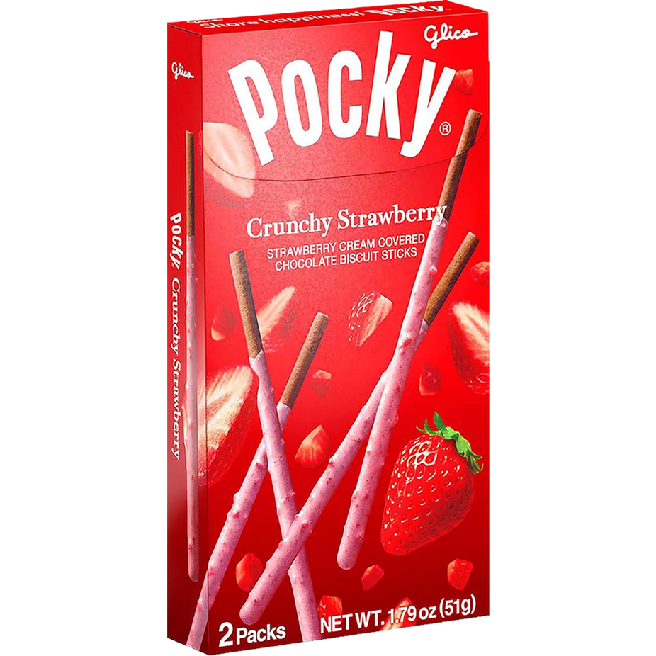 Crunchy Strawberry Cream Covered Biscuit Sticks