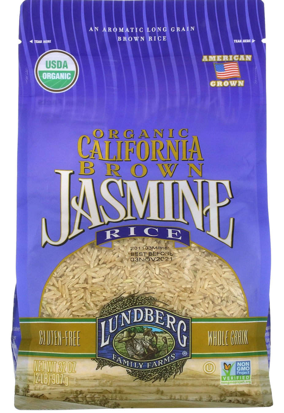 Organic California Brown Jasmine Rice