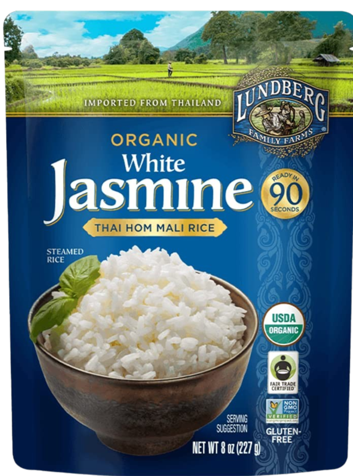Organic Thai Hom Mali White Jasmine 90-Second Rice (6 Pack)