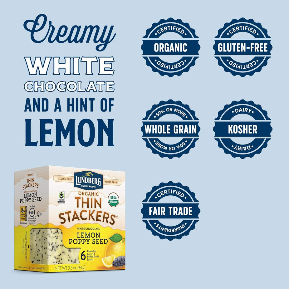 Organic Thin Stackers - Lemon Poppyseed