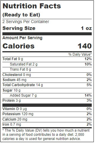 Nutrition Information - Wholesome Medley Trail Mix (12 Pack)