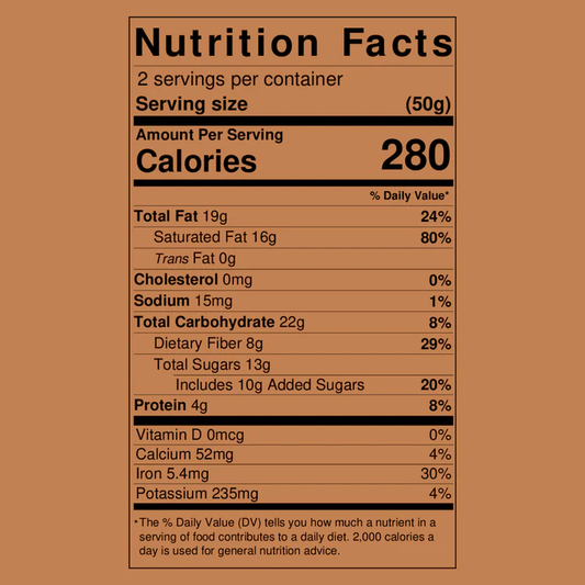 Nutrition Information - Toasted Coconut Chips - Caramel