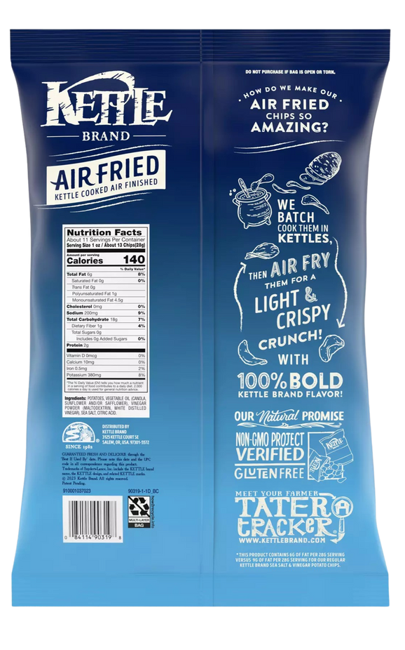 Sea Salt And Vinegar Air Fried Potato Chips