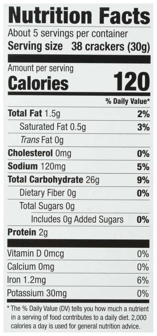 Nutrition Information - Lightly Salted Mini Rice Crackers