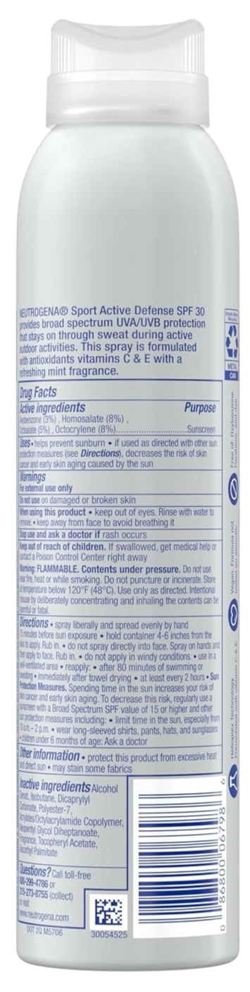 Sport Active Defense SPF 30 Sunscreen Spray