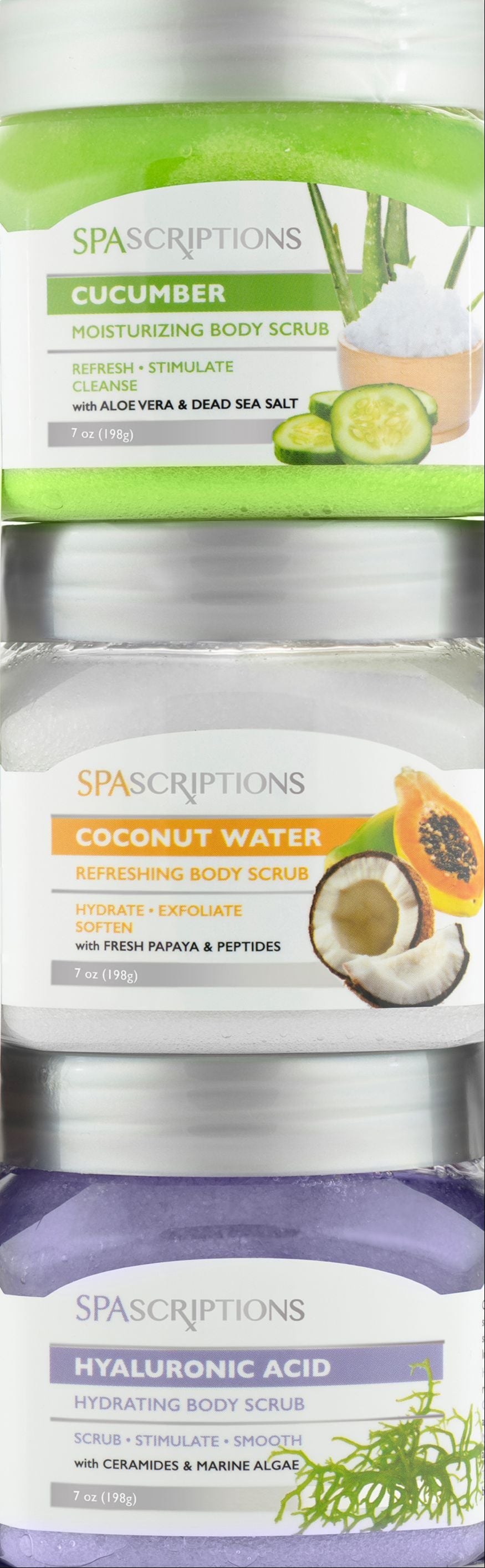 3 Pack Exfoliating Body Scrub Set - Hydration Assortment