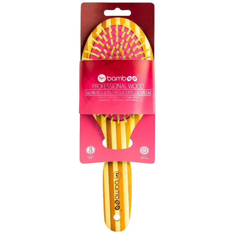 Sustainable Bamboo Brush With Natural Bristles - Orange