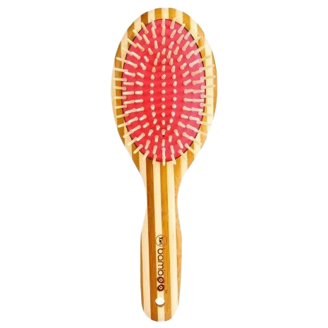 Sustainable Bamboo Brush With Natural Bristles - Orange