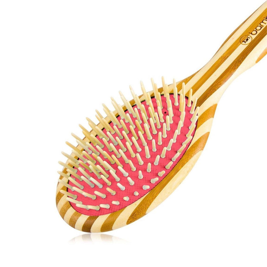 Sustainable Bamboo Brush With Natural Bristles - Orange