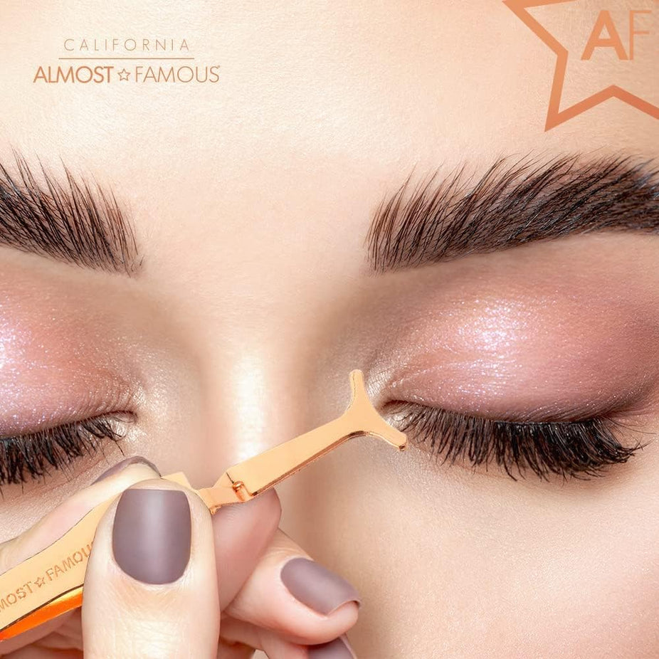 Magnetic Eyelash Applicator Tweezers - Rose Gold