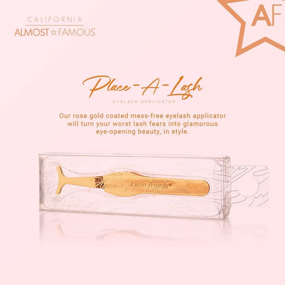 Magnetic Eyelash Applicator Tweezers - Rose Gold