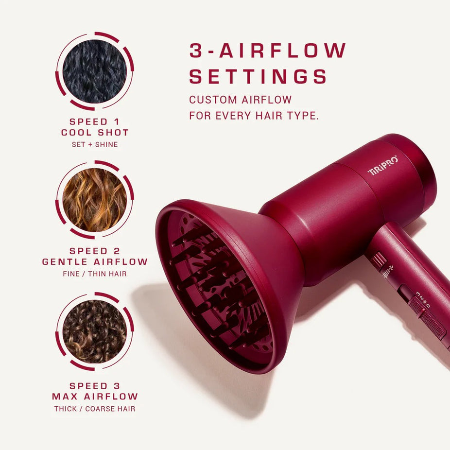 Prisma Pro Dryer with Adjustable Airflow Technology - Red