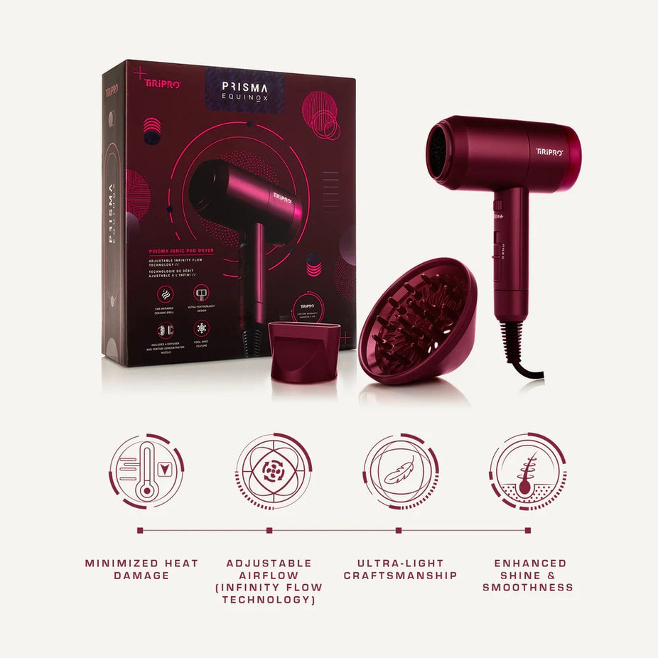 Prisma Pro Dryer with Adjustable Airflow Technology - Red