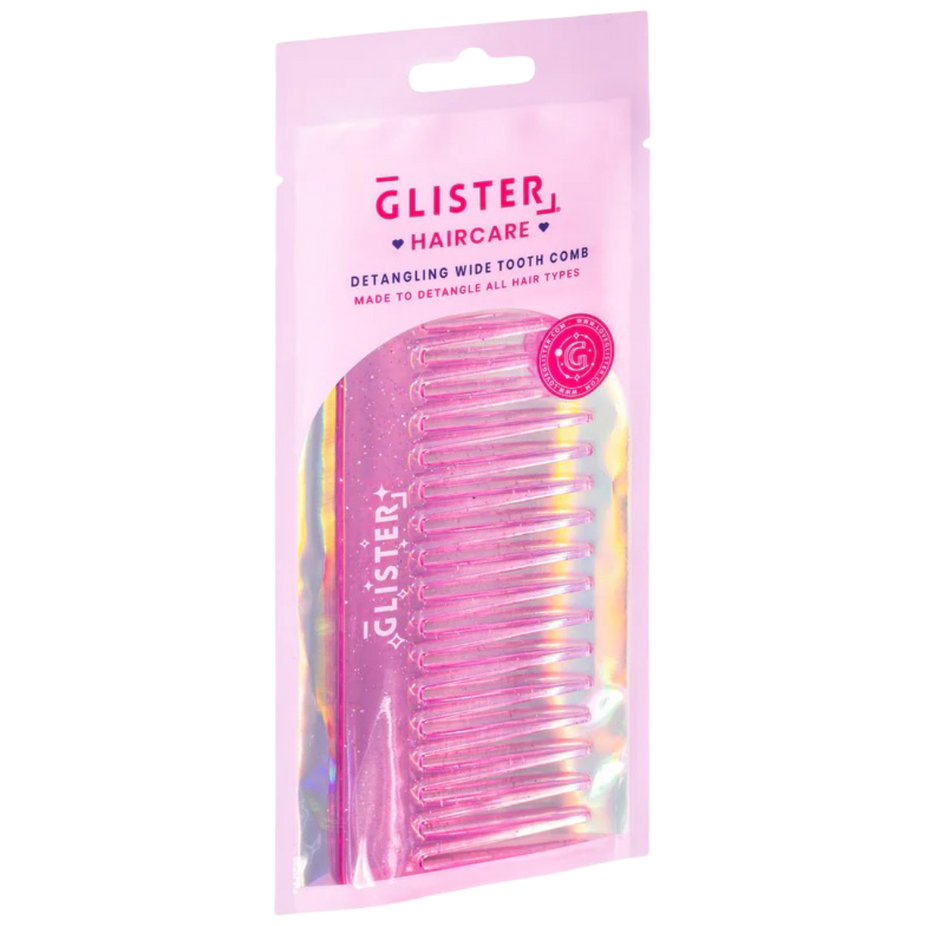Sparkle Wide Tooth Detangling Comb - Pink