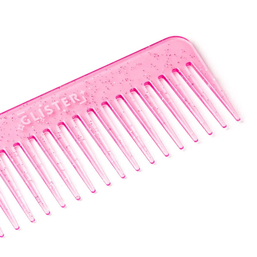 Sparkle Wide Tooth Detangling Comb - Pink