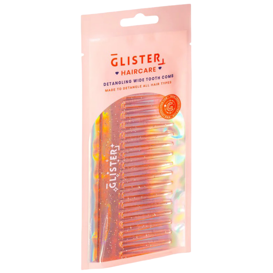 Sparkle Wide Tooth Detangling Comb - Orange