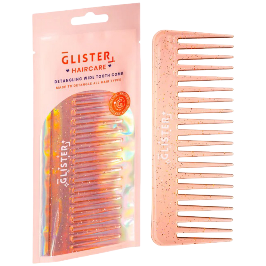 Sparkle Wide Tooth Detangling Comb - Orange