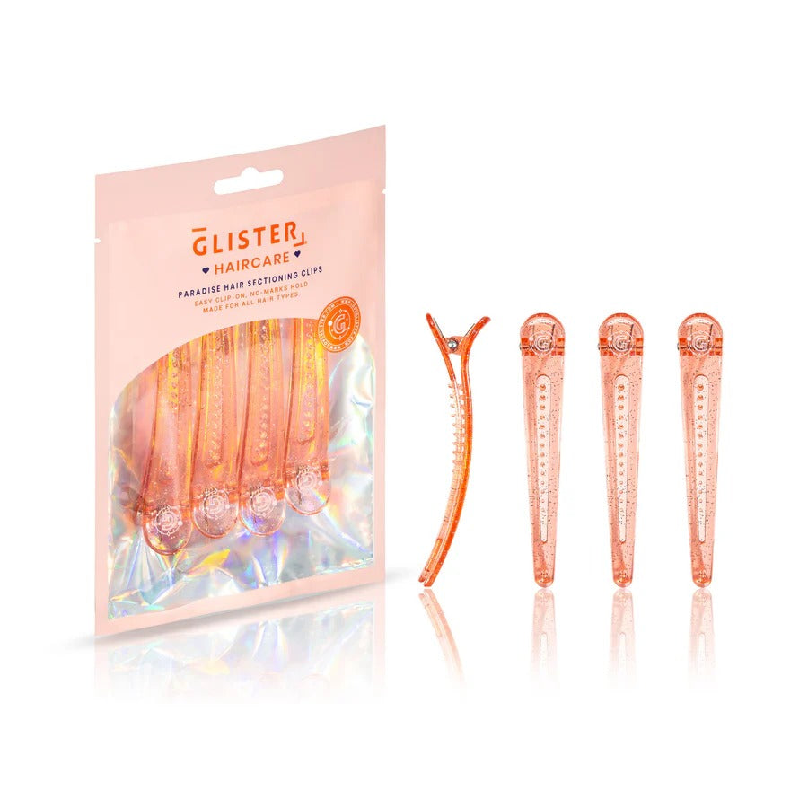 Styling & Sectioning Pro Hair Clips Orange (4 CT)