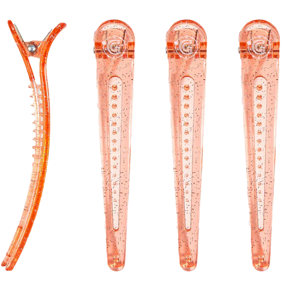 Styling & Sectioning Pro Hair Clips Orange (4 CT)